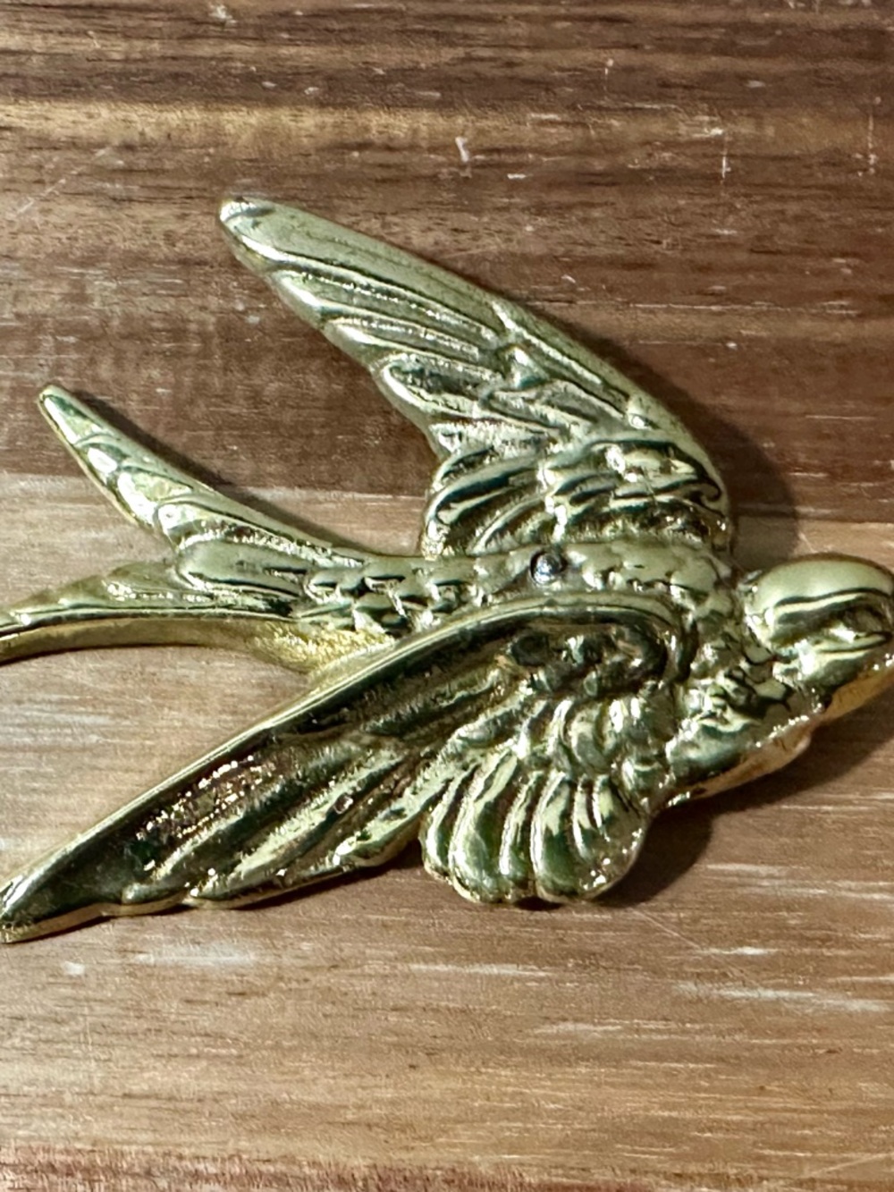 Vintage Brass Plated Swallowtail Wall Decor Set. Mid Century Style - Picture 6 of 8
